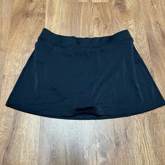 L.L. Bean Other - LL Bean Womens Solid Black Swim Skirt Bikini Bottom Attached Brief Size 10